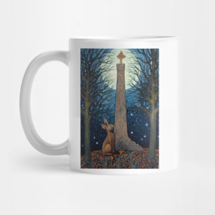 Hare, Pagan Hare, Pagan Art, Moon, Animal, Mug